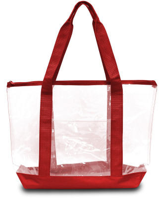 Liberty Bags 7009 Clear Boat Tote in Red