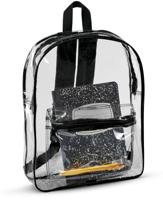 Liberty Bags 7010 Clear PVC Backpack in Black