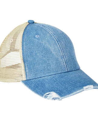 Ollie Cap in Light denim/ tan