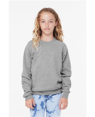 Bella + Canvas 3901Y Youth Sponge Fleece Crewneck  in Athletic heather