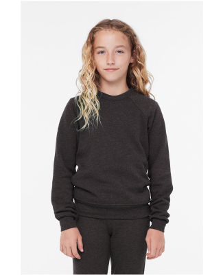 Bella + Canvas 3901Y Youth Sponge Fleece Crewneck  in Dark grey heather