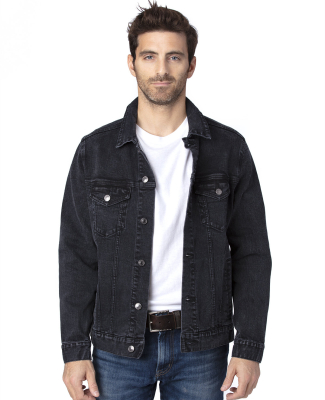 Threadfast Apparel 370J Unisex Denim Jacket in Black denim