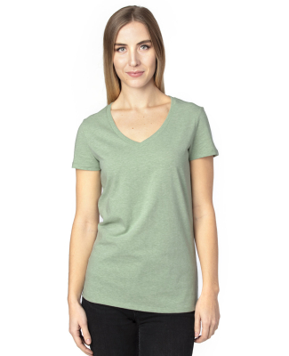 Threadfast Apparel 200RV Ladies' Ultimate V-Neck T in Army Heather