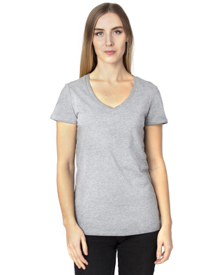 Threadfast Apparel 200RV Ladies' Ultimate V-Neck T in Heather grey