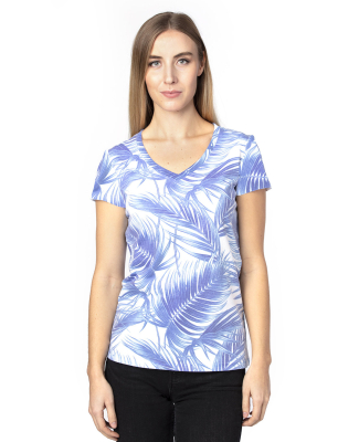 Threadfast Apparel 200RV Ladies' Ultimate V-Neck T in Palm paradise