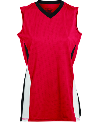 Augusta Sportswear 1355 Women's Tornado Jersey in Red/ black/ white