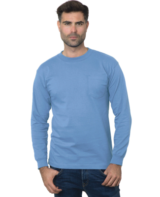 Bayside Apparel 3055 Union-Made Long Sleeve T-Shir in Carolina Blue