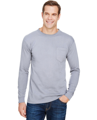 Bayside Apparel 3055 Union-Made Long Sleeve T-Shir in Dark ash