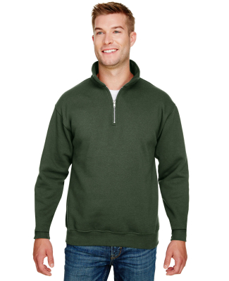 Bayside Apparel 920 USA-Made Quarter-Zip Pullover  in Hunter green