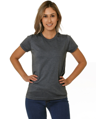 Bayside Apparel 5810 Women's USA-Made Tri-Blend Sh in Tri dark grey