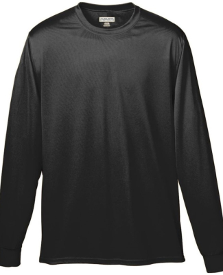 Augusta Sportswear 789 Youth Wicking Long Sleeve T in Black
