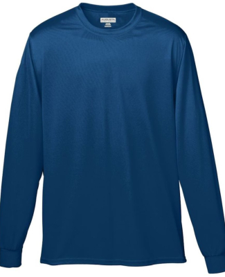 Augusta Sportswear 789 Youth Wicking Long Sleeve T in Navy