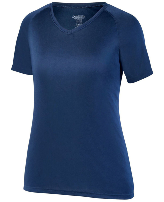 Augusta Sportswear 2793 Girls Attain Wicking Shirt in Navy