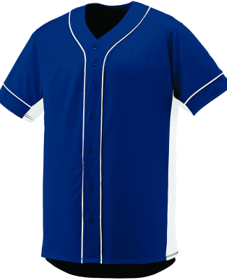 Augusta Sportswear 1661 Youth Slugger Jersey in Navy/ white
