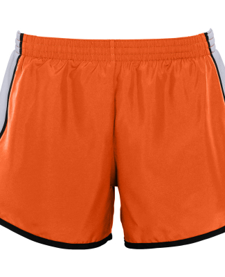 Augusta Sportswear 1266 Girls' Pulse Team Short in Orange/ white/ black