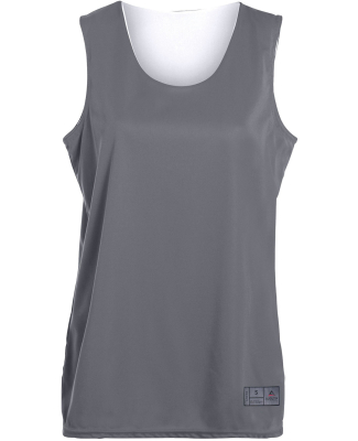 Augusta Sportswear 147 Women's Reversible Wicking  in Graphite/ white