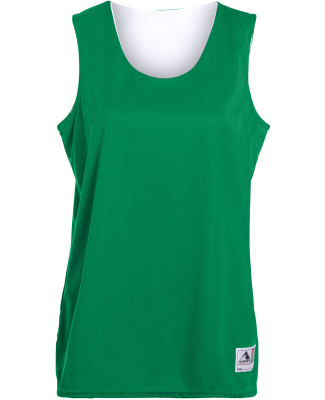 Augusta Sportswear 147 Women's Reversible Wicking  in Kelly/ white