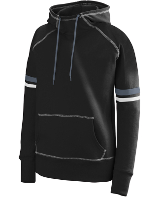Augusta Sportswear 5440 Women's Spry Hoodie in Black/ white/ carbon
