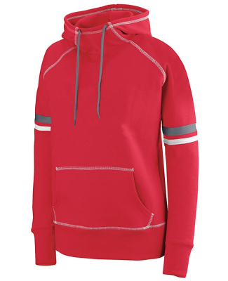 Augusta Sportswear 5440 Women's Spry Hoodie in Red/ white/ graphite