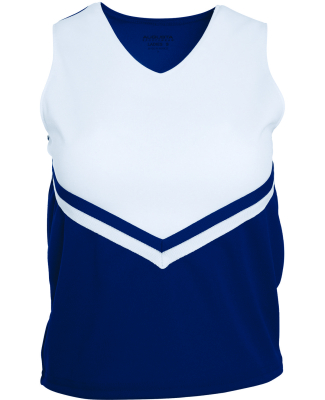 Augusta Sportswear 9111 Girls' Pride Shell in Navy/ white/ white
