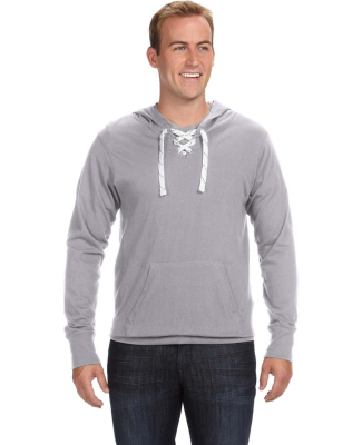 J America 8231 Sport Lace Jersey Hooded Pullover T in Oxford