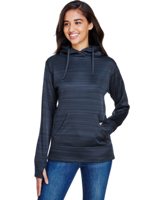 J America 8662 Women's Odyssey Striped Performance in Navy