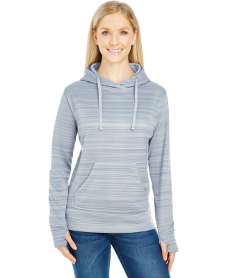J America 8662 Women's Odyssey Striped Performance in Quarry