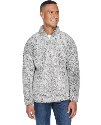 J America 8454 Epic Sherpa Quarter-Zip BLACK HEATHER