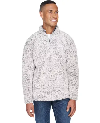 J America 8454 Epic Sherpa Quarter-Zip OATMEAL HEATHER