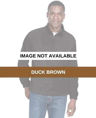 Harriton M980 Adult 8 oz. Quarter-Zip Fleece Pullo Duck Brown