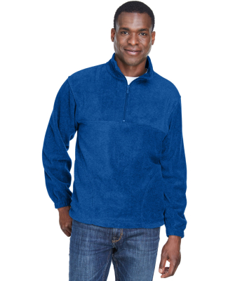 Harriton M980 Adult 8 oz. Quarter-Zip Fleece Pullo in True royal
