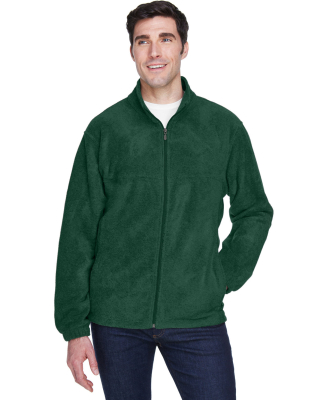 Harriton M990 Men's 8 oz. Full-Zip Fleece in Hunter
