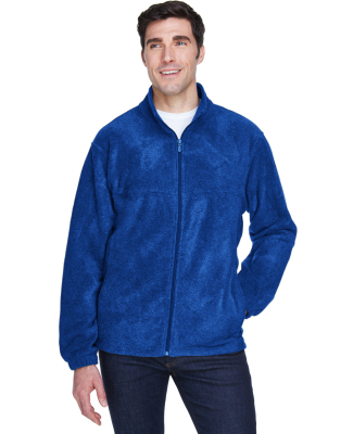 Harriton M990 Men's 8 oz. Full-Zip Fleece in True royal