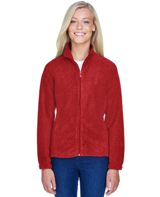 Harriton M990W Ladies' 8 oz. Full-Zip Fleece in Red