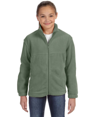 Harriton M990Y Youth 8 oz. Full-Zip Fleece in Dill