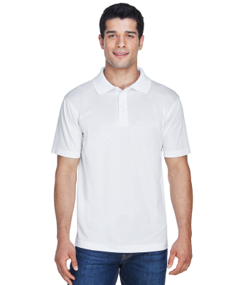 Harriton M315 Men's 4 oz. Polytech Polo in White