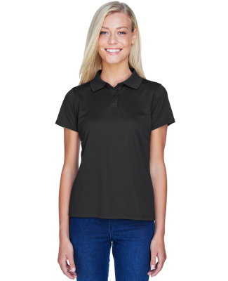 Harriton M315W Ladies' 4 oz. Polytech Polo in Black