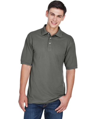 Harriton M265 Men's 5.6 oz. Easy Blend™ Polo in Charcoal