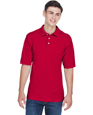 Harriton M265 Men's 5.6 oz. Easy Blend™ Polo in Red