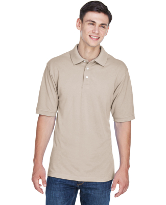 Harriton M265 Men's 5.6 oz. Easy Blend™ Polo in Stone