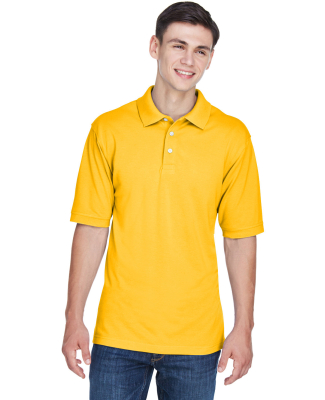 Harriton M265 Men's 5.6 oz. Easy Blend™ Polo in Sunray yellow