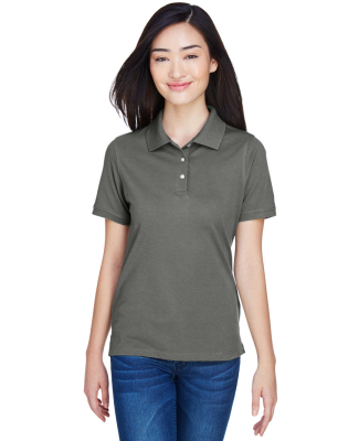 Harriton M265W Ladies' 5.6 oz. Easy Blend™ Polo in Charcoal