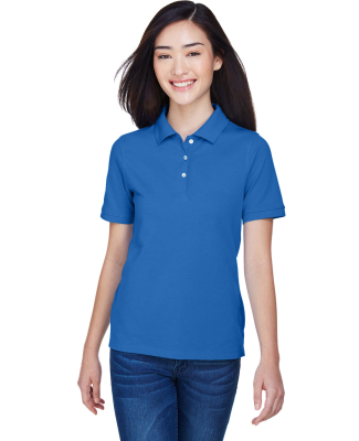 Harriton M265W Ladies' 5.6 oz. Easy Blend™ Polo in True royal