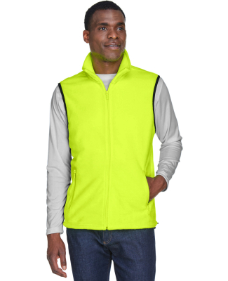 Harriton M985 Adult 8 oz. Fleece Vest in Safety yellow