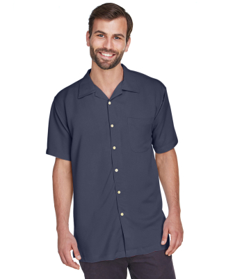 Harriton M570 Men's Bahama Cord Camp Shirt in Navy