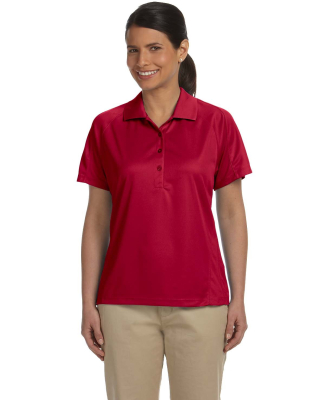 Harriton M374W Ladies' 3.8 oz. Polytech Mesh Inser in Red