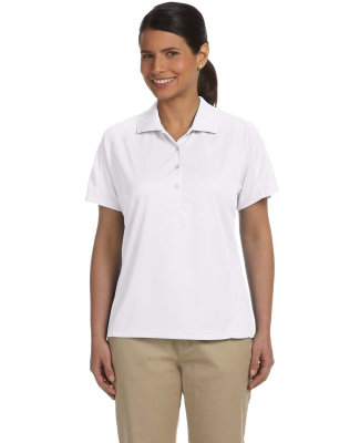 Harriton M374W Ladies' 3.8 oz. Polytech Mesh Inser in White
