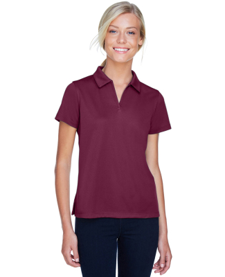 Harriton M353W Ladies' Double Mesh Polo in Maroon
