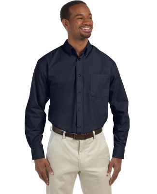 Harriton M510T Men's Tall 3.1 oz. Essential Poplin in Navy
