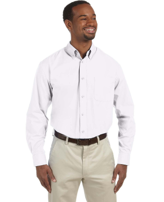 Harriton M510T Men's Tall 3.1 oz. Essential Poplin in White